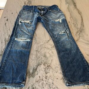 Levi's Men's Blue Distressed Jeans